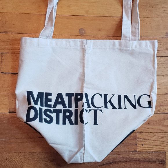 2000s Meatpacking District NYC New York City Canvas Tote Artsy - Picture 1 of 8